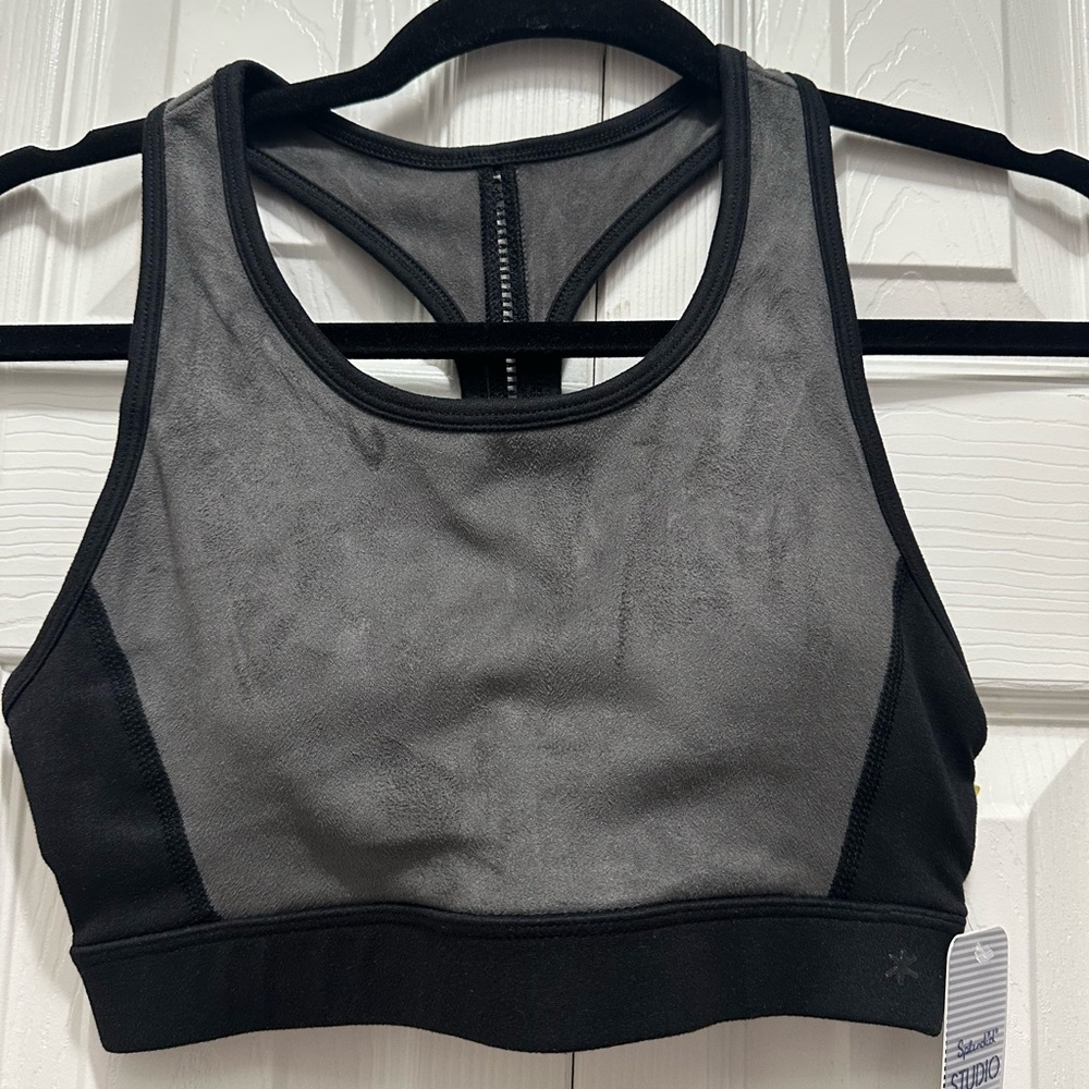 Splendid‎ Charcoal and Black Sports Bra